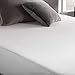 WEEKENDER Fitted Jersey Mattress Protector with Quiet Waterproof Barrier - White Queen