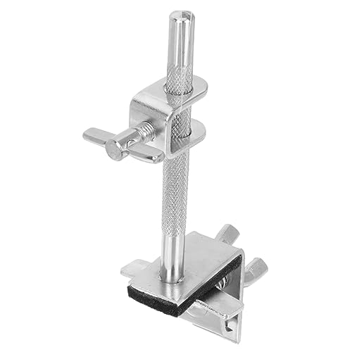 ibasenice Drum Set Multi-clamp Bass Drum Hooks Cowbell Mounting Rod Sturdy Galvanized Steel Drum Accessory