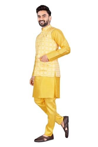 Image of Trustous Traditional Men's Kurta Koti Set (3 PCS SET)