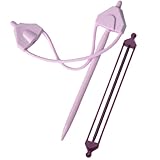 UKCOCO Marcadores de Tejido Antideslizantes E Tipo, Soporte Plástico para Puntadas de Ganchillo, Pack 2 Tamaños (pequeño y Grande), Herramienta Práctica para Tejer a Mano en Proyectos