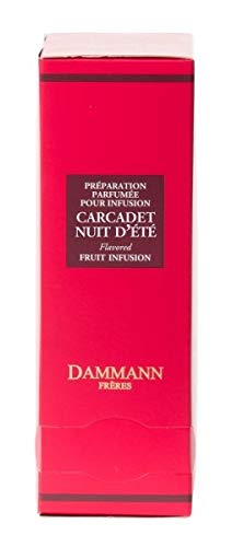 DAMMANN FRERES - Fruit Infusion Carcadet Nuit d'Eté - 24 wrapped crystal envelopped tea bags