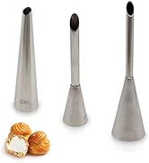 3Pcs Large Piping Tips Set - Frosting Tips Cake Decorating Kit Stainless Steel Cream Dispenser fo...