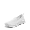 DREAM PAIRS Slip on wandelschoenen voor dames, lichte antislip sneakers met uitneembare binnenzool – ademend gebreid mesh bovenwerk – casual reizen werk joggen tennisschoen