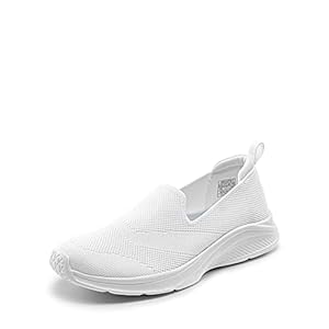 DREAM PAIRS Slip on wandelschoenen voor dames, lichte antislip sneakers met uitneembare binnenzool – ademend gebreid mesh bovenwerk – casual reizen werk joggen tennisschoen