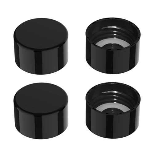 Mycket Soda Deckel für Kunststoffflaschen mit Herausnehmbarer, 4 Packungen Soda-Karbonisierungsflaschen Verschlüsse Kompatibel mit den Meisten Soda-Maschinenflaschen (schwarz)