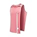 HORSSLE Unisex Shoulder Surgery Shirts, Comfy After Surgery Clothes, Rotator Cuff Recovery Snap-Access Tank Tops Pink