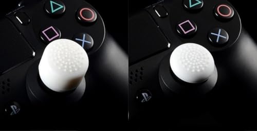 Image of Pack of 8 pcs Analog Controller Gamepad Raised Antislip Thumb Stick Grips Thumbsticks Joystick Cap Cover for PS5, PS4, PS3, Switch Pro, Xbox one, Xbox 360, Wii U, PS2 Controller (White)