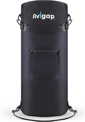 Avigap Boat Trash Can, 100% Odor & Leak Resistant, Portable, Reusable, 10-13 Gal Garbage Bag Snaps Inside, Easy to Install & Clean, Fishing, Sandbar, Kayak, Pontoon Boat Accessories