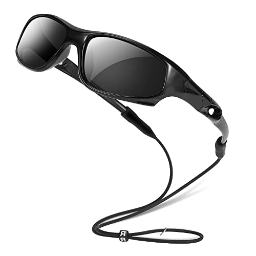 Hifot Polarisées Lunettes de Soleil pour Enfant Anti UV400 Lunettes de Soleil Monture en Caoutchouc Flexible Lunettes de Sport Mixte pour 3-10 Ans Fille et garçon