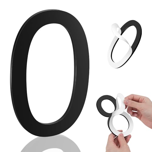 Image of 8 Inch House Numbers, Self-adhesive for Outside Mailbox House Number (0)