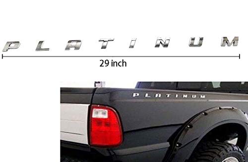 Placa de repuesto lateral emblema de platino 3D compatible con F250 1