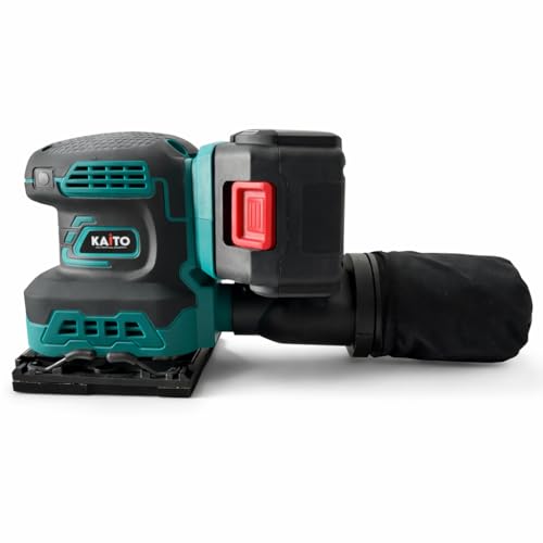 Image of KAITO 48V Cordless 125mm Random Orbital Sander | Brushless Polisher & Finishing Tool | 120 Grit Sanding Machine for Wood, Furniture & Auto Refinishing | with Battery & Charger