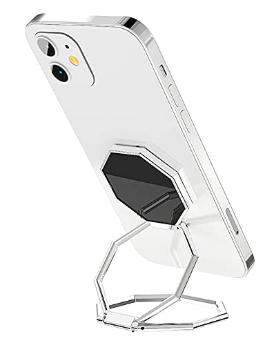 KolorFish Foldable Phone Ring 360 Degree Rotation Metal Finger Kickstand Ultra-Thin Multi-Angle Grip Holder for Magnetic Car Mount Smartphone and Tablets (Silver)-image-19