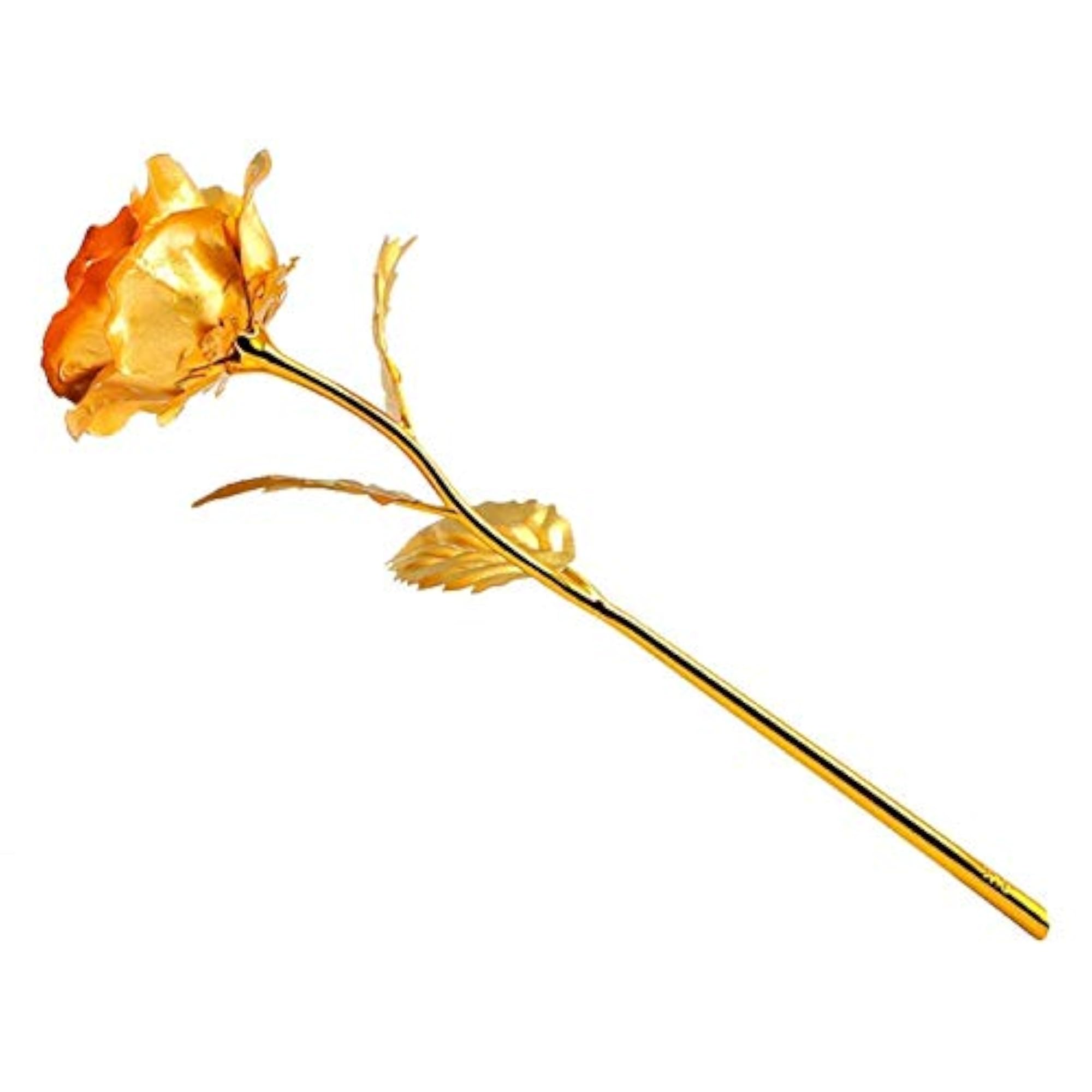 Artificial 24k Gold Rose Flower Gift for Girlfriend, Romantic Surprise