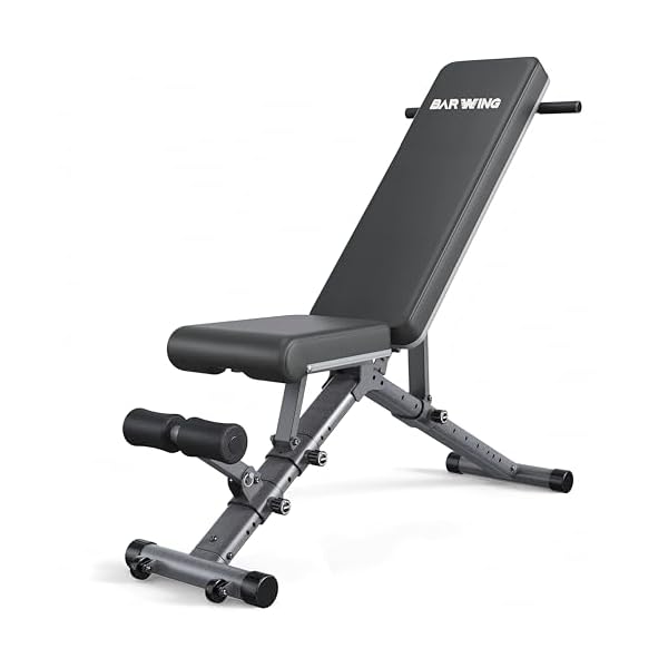 BARWING Adjustable Weight Bench Workout Bench, 1000/1300 LBS Heavy Duty Incline Decline Bench for Home Gym, Easy Assembly Foldable Training Lifting Bench