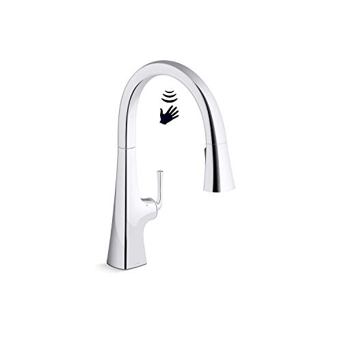 Kohler K-22068-CP Graze Kitchen Sink Faucet, Polished Chrome