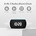 ANJANK Alarm Clock FM Radio with Bluetooth Speaker, Hi-Fi Stereo Sound, 7 Night Light Clolors, 8 Wake Up Sounds, 0-100% Dimmer, 30-Level Volume, Small Digital LED Clock with Auto Time Sync for Bedroom