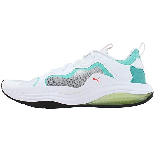 PUMA mens Lqdcell Tension Sneaker, Puma White-blue Turquoise-nrgy Red, 10 US