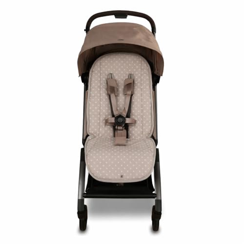TititNins©   Funda Colchoneta Silla Paseo para Joolz Aer 2 | Acolchado Extra Confortable | 100% Algodón | ESTRELLA BLANCO