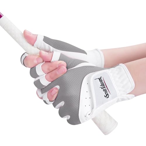 Scott Edward Women's Golf Gloves, Grey, 18, Open-Finger, 2 Pack - image 3