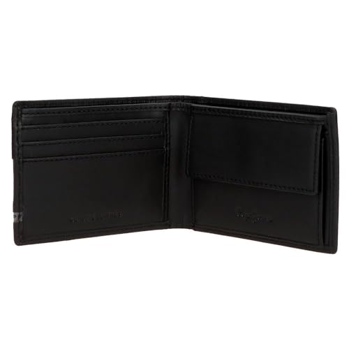 Pepe Jeans Tape Portafoglio Con Portafoglio Nero 12,5 X 9,5 X 1 Cm Pelle By Joumma Bags, Nero, Taglia Unica, Portafoglio Con Portafoglio - 3
