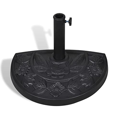 BaraSh Large Outdoor Umbrella Stand,Umbrella Base,Parasol Base,Resin Half Round Parasol Base