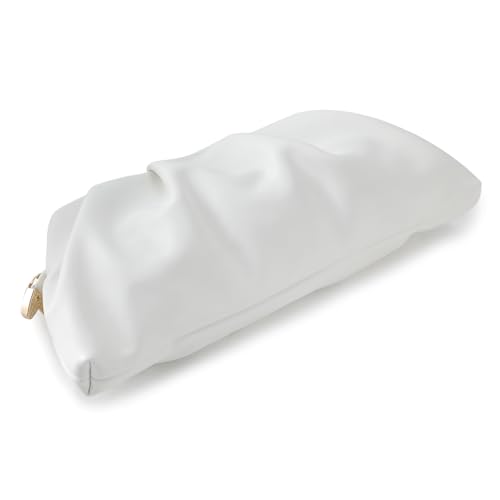 Image of Evening Bag for Women Ruched Clutch Purse Detachable Metal Chain Crossbody Bag