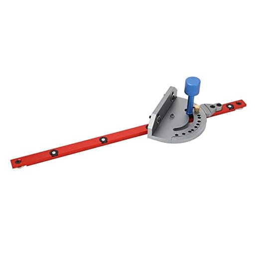 Esquadria de serra de mesa de liga de alumínio de 48 cm com ângulo de 60 graus e escala para cortes precisos de marcenaria