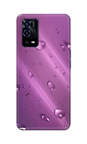 Image of PRINTFIDAA Water Bubbles in Lilac Background Printed Designer Hard Case for Oppo A55 Back Cover -(ZP) MVN1005