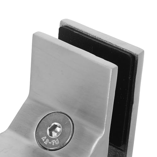 Abrazadera de vidrio de 90° en acero inoxidable con sistema antideslizante 3
