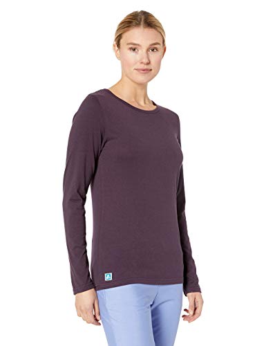 Adar Uniforms Underscrubs for Women - Long Sleeve Comfort Tee - 2900 - Eggplant - M