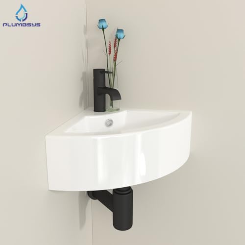 Lavabo de rincón suspendido para transformar el aseo de invitados 4