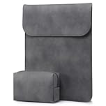 HYZUO 15 Inch Laptop Sleeve Case Bag for MacBook Air 15 M5 A3448 M4 A3241 M3 A3114 M2 A2941 2026-2023, 15" Surface Laptop 7/6/5/4/3, MacBook Pro 15 2019-2016, Faux Suede Leather, Space Grey