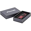 Xikar Turismo Double Jet Flame Cigar Lighter, Attractive Gift Box, Pocket-Friendly, Protective Flip-Lid, Over-Sized Fuel Tank, Matte Red