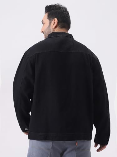 Image of Urbano Plus Men's Relaxed Fit Full Sleeve Utility Denim Jacket