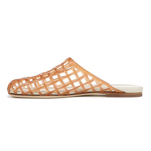 UBWDU Brown Jelly Shoes for Women Slip on Closed Toe Jelly Mesh Flats Sandals Slides Comfortable Summer Beach Slippers 9