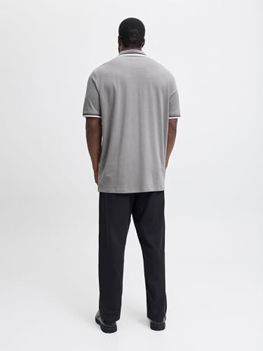 JACK & JONES Jjepaulos Polo Ss Noos Pls - Plus Size, Ultimate Grey,3XL – Ansicht 3