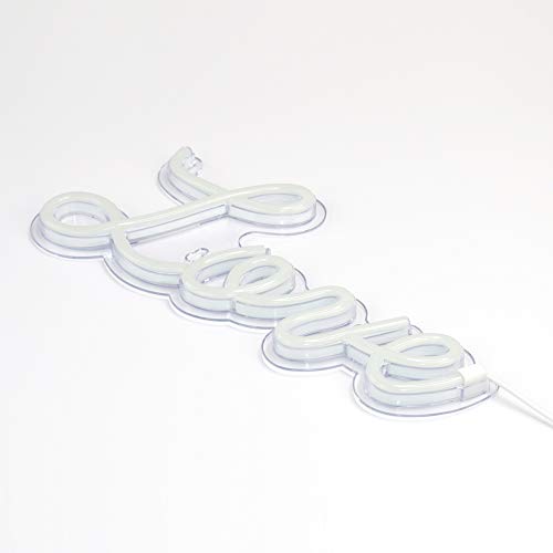Image of 5V White Love LED Neon Sign Christmas Wedding Party Decoration Wall Lamp USB Powered Children Bedroom Night Light (NEW love white)