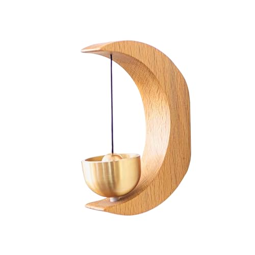 Moon-Shaped Magnetic Door Chime Bell, Shopkeepers Bell for Door Opening