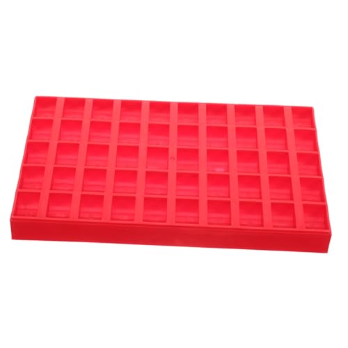 Caja organizadora plástica para monedas roja