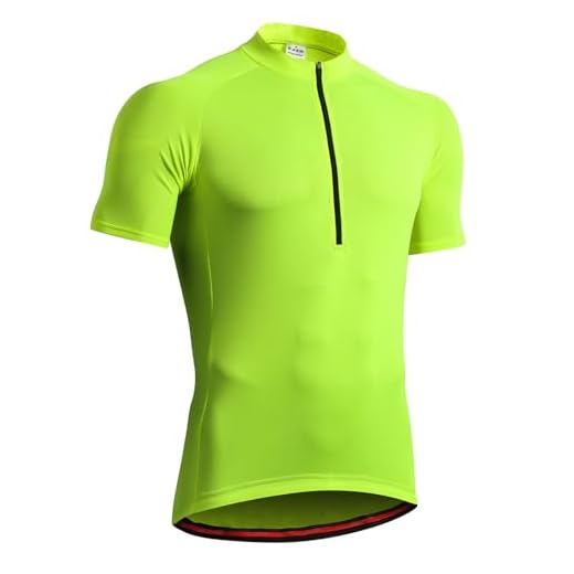 GarBull Maillot de cyclisme à manches courtes pour homme - Maillot de cyclisme respirant - Séchage rapide, vert, M