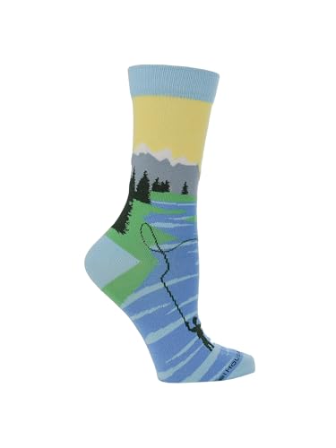 Image of WHD Fly Fishing Crew Socks for Women & Men | Fishing Gift, Outdoor Adventure Socks