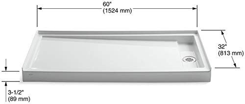Kohler K-9948-0 Groove Shower Base, White #TOP1