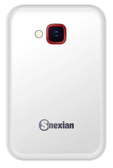 Image of Snexian All-New Rock 7600 Dual Sim |Keypad Mobile| with 1.8 inch Display |Unique Dsign| BT Dialer |MusicExpress|Voice Changer|Long Lasting Battery|Camera|Feature Phone | White Red