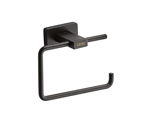 CERA Bold Paper Holder | Organic Finish | Wall Mount | Brass | Matte Black | F5013109MB
