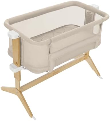 Newton Baby Bassinet & Bedside Sleeper with Mattress & Sheet - Sandstone