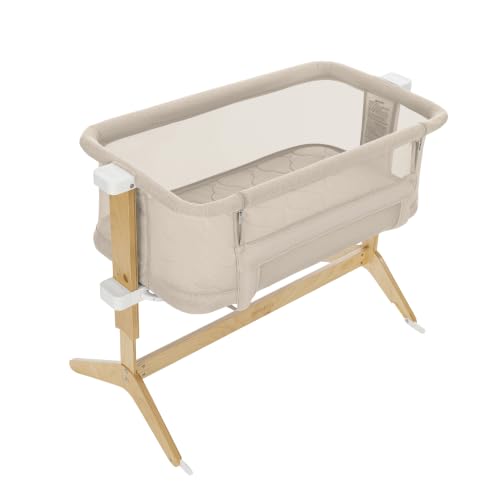 Image of Newton Baby Bassinet & Bedside Sleeper with Mattress & Sheet - Sandstone