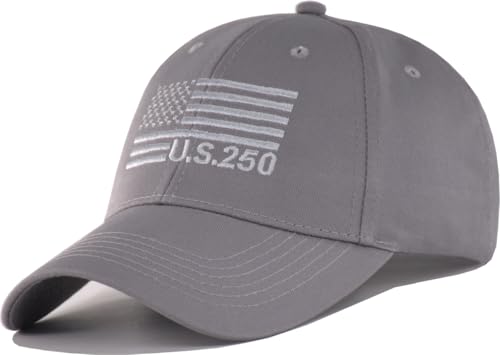 Image of American Flag Baseball Hat - XL, XXL, 3XL Plus /Regular Size Men's Cotton Structured Patriotic Ball Cap
