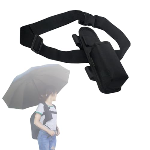 CHOYTONG Sangle de Support de Parapluie Mains Libres pour Sac à Dos, Support de Parapluie Portable, s'adapte à la Plupart des parapluies pliants