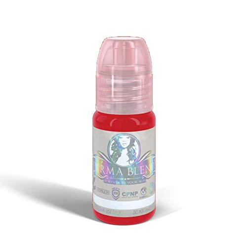 Perma Blend Permanent Makeup for Lips, Used For Microblading and Tattoo Techniques, Professional Cosmetic Pigment - Royal Red, 0.5 oz